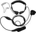 Throat Mic Microphone Covert Acoustic Tube Tactical Earpiece with Finger PTT Compatible with Motorola XPR 6500 XPR
