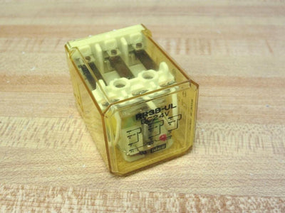 IDEC RR3B-ULDC24V 24 VDC Coil, 3 Poles 3PDT, Blade Terminal, Power Relay, RR Series, Rugged Industrial 10 AMP, with LED Indicator