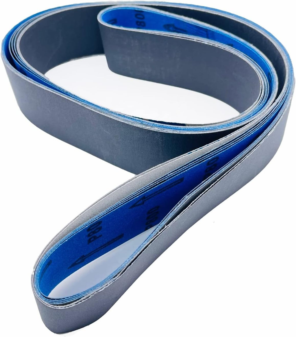 9 Pack 2 x 42 Inch Sanding Belts 600 800 1000 Grit Silicon Carbide
