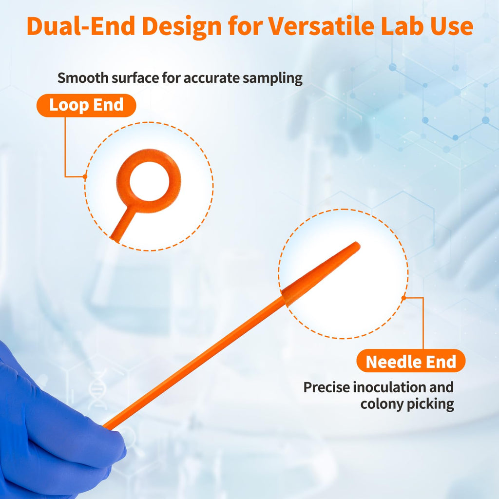 10ul Disposable Inoculating Loop, Plastic, 20/Bag, 1000PCS Total
