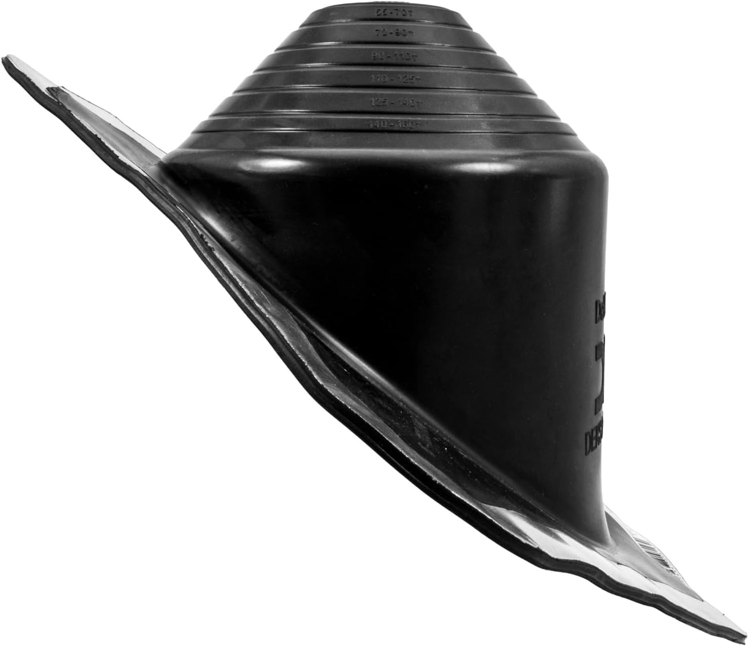 Hi-Pitch #3 Black EPDM High Pitch Roof Flashing. Steep Slope Metal Roof Flexible Flashing.