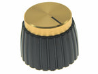 Dopro 20pcs Guitar AMP Amplifier Push on fit Knobs Black w/Gold Cap for Marshall Amplifier