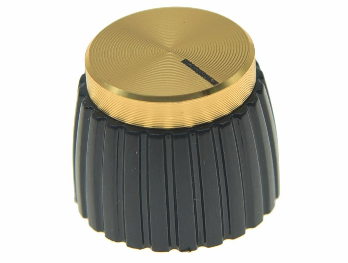 Dopro 20pcs Guitar AMP Amplifier Push on fit Knobs Black w/Gold Cap for Marshall Amplifier