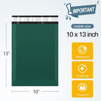 Poly Mailers 10x13 for Clothes, Business, Ultramarine Green, 200pcs