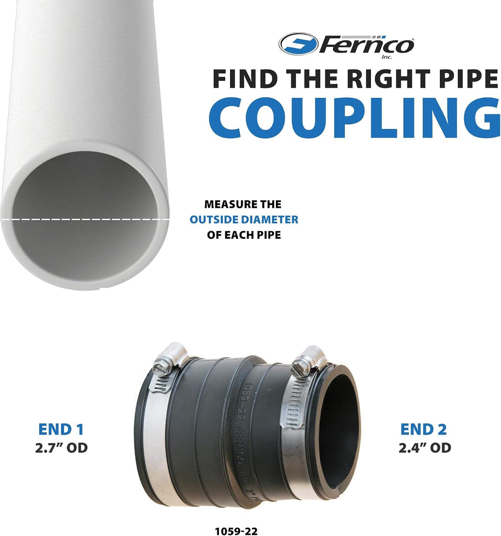 Fernco 2 In. Flexible PVC Coupling - 1 Each
