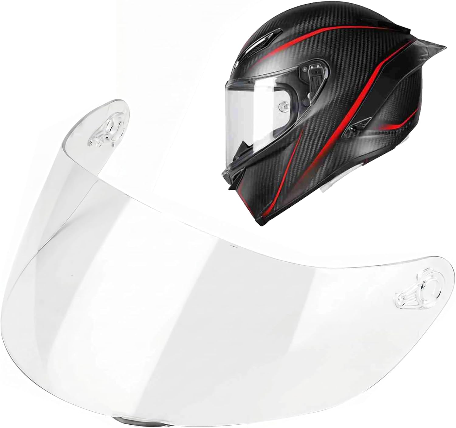 Motorcycle Helmet Face Shield Replacement for AGV K1 K1S K3 SV K5 K5S | K1 Helmet Visor, for Agv K1S Visor