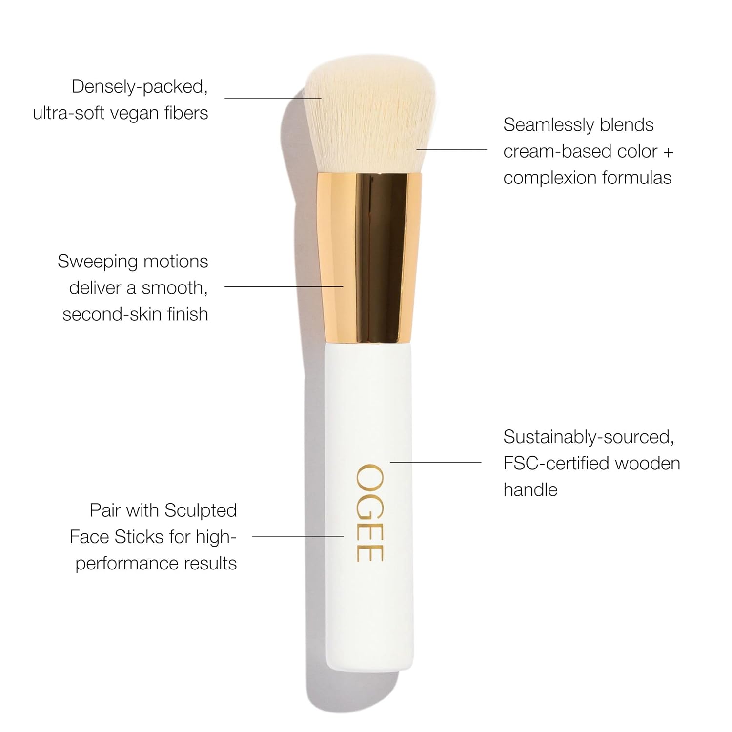 Blender Brush - Professional Quality Makeup Brush - Ultra-Soft Foundation Brush with Vegan Bristles for Flawless