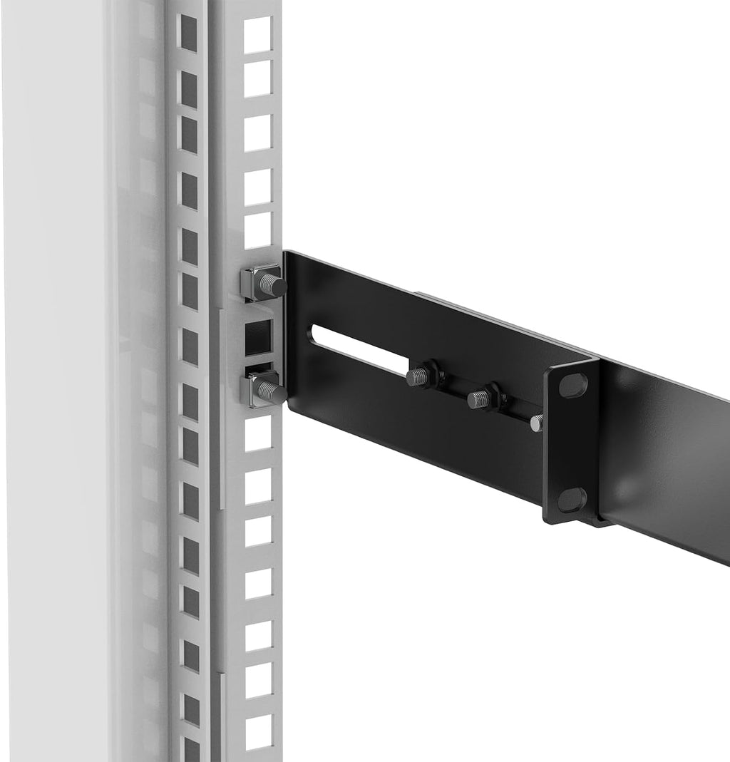 1U 19inch Server Rack Rails 15-24 inch Adjustable Depth Server Rack Rail for Universal 2&4-Post Rack Mount Rails for Network Equipment, Server, UPS Mounting Rail Kit Server Rack Accessories