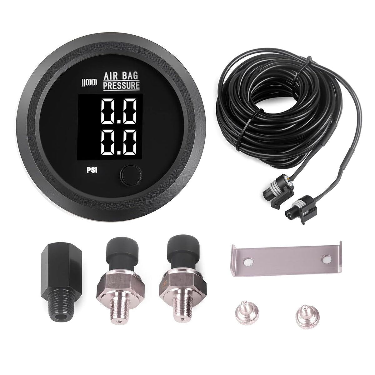 Air Pressure Gauge Dual Digital Display 0-232PSI (16BAR) White LED