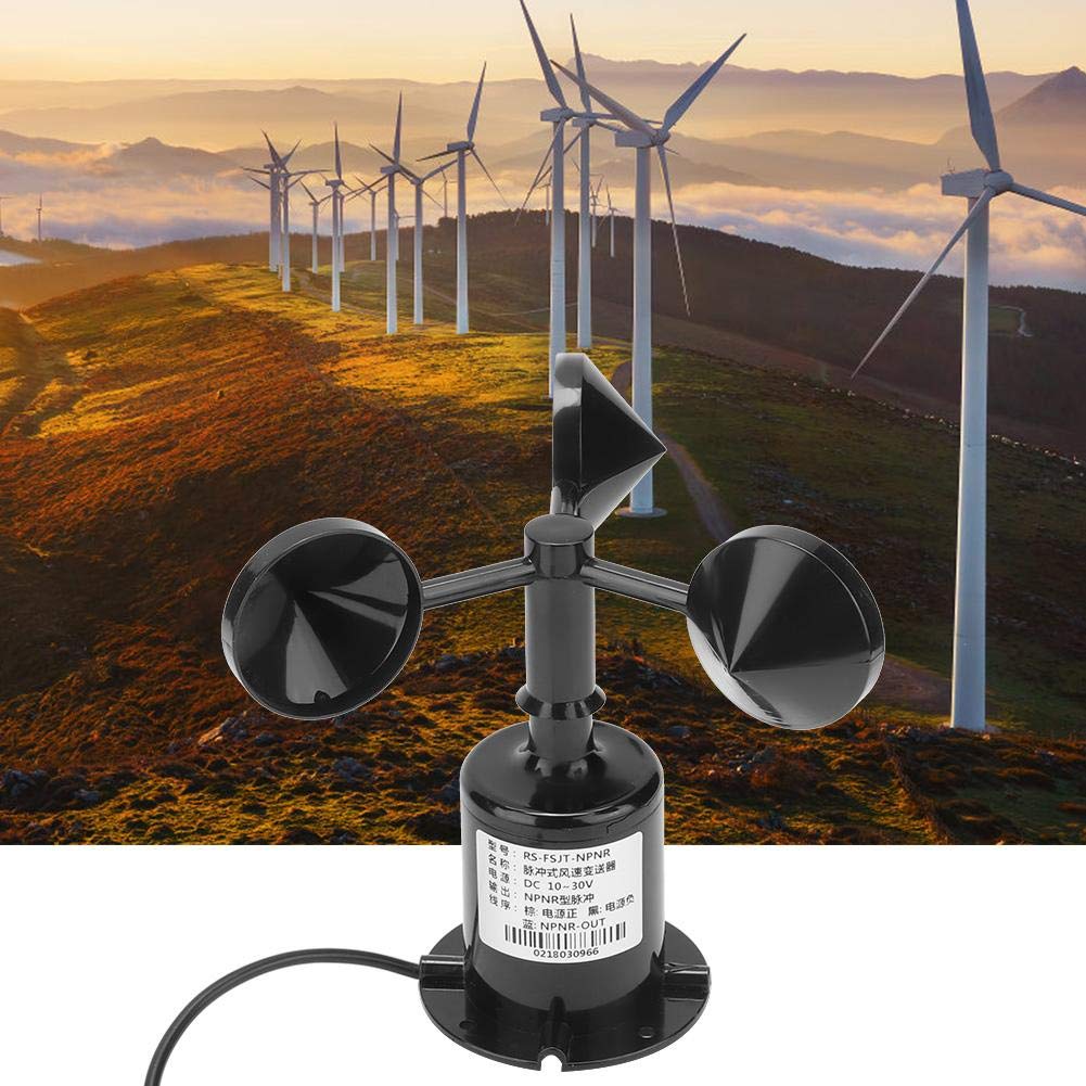 Wind Sensor 0-70m/s Environment Signal Output Pulse Type Three Cups Wind Speed Sensor Anemometer