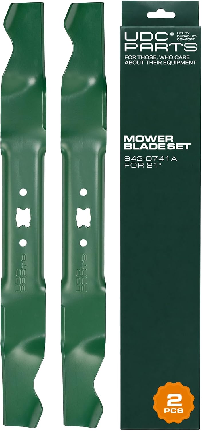 UDC Parts 942-0741A Troy Bilt 21 inch Lawn Mower Blade Replacement, 2 Pack