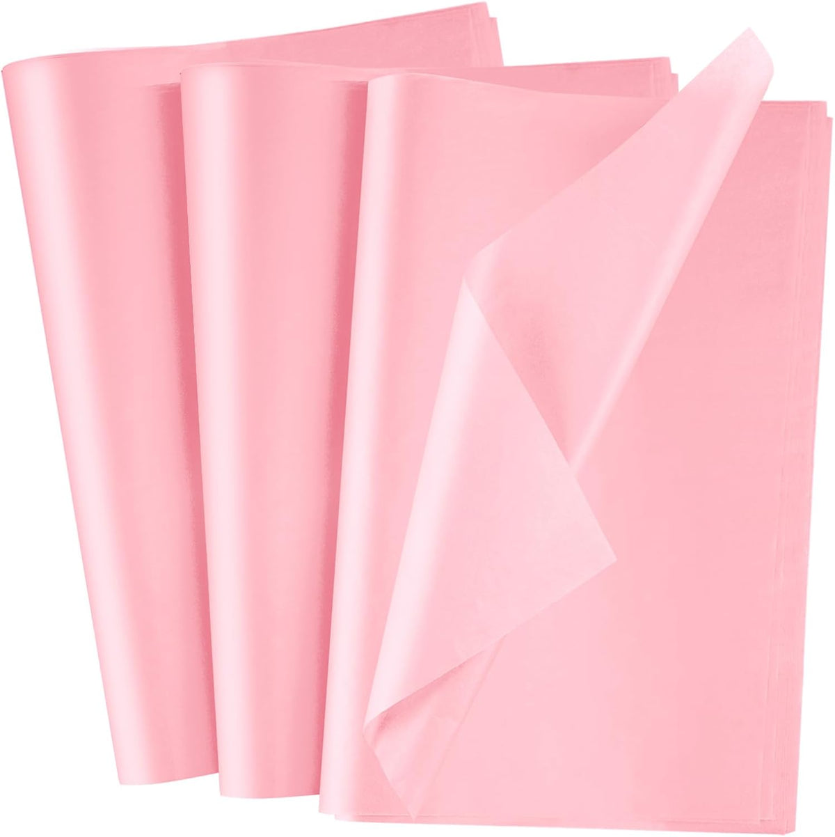 100 Sheets Pink Wrapping Tissue Paper Gift Bag Decorative