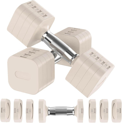 22LB 26.4LB 30.8LB Adjustable Dumbbells Set, Adjustable Weight Dumbbells with Multiple Levels, Hand Weights Sets for