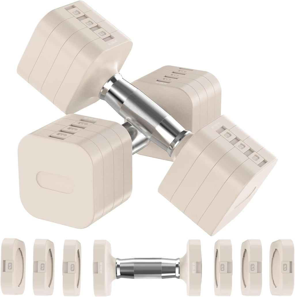 Adjustable Dumbbell Set,Adjustable Weight Dumbbells for Women/Men | 17.6LB/22LB/26.4LB/30.8LB for Choices, with