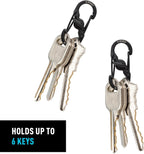 S-Biner MicroLock Stainless Steel - S-Biner with Locking Dual Sided Gates - Keep Keys Secure with Carabiner Key