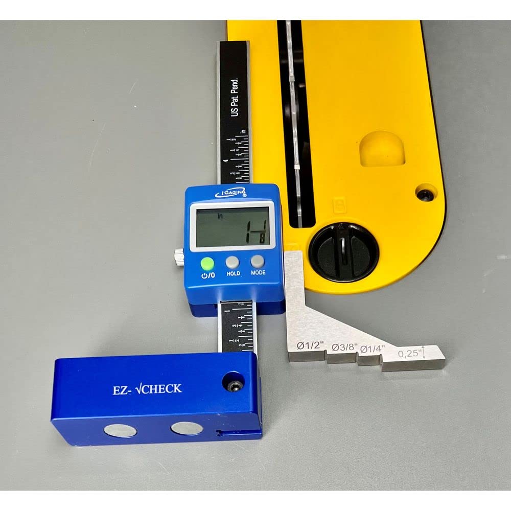 iGaging Digital 5" Height Gauge EZ-Check for Woodwork Router and Table Saw Adjustment