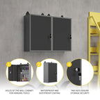 Steel Wall Mounted Storage Cabinet, Metal Hanging Tool Cabinets