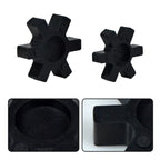 4-Pack L090/L095 NBR Rubber Spider Insert - Solid Center Inserts for L-Jaw Coupler Set, Black (4, L090/L095)