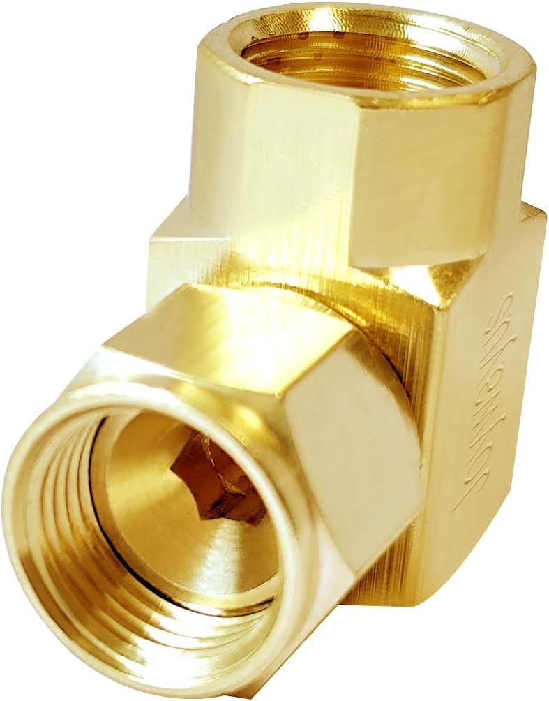 Joywayus 2 Pack Brass 3/8" Flare Swivel Female Tube Elbow Fitting