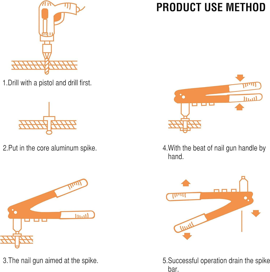 Arrow Heavy Duty Riveter Kit with Assorted 120 Rivets