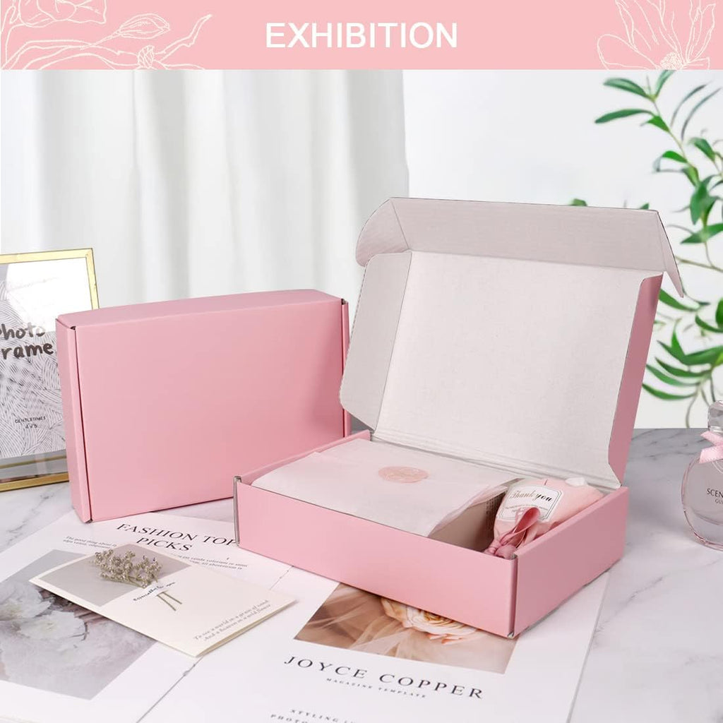 Shipping Boxes for Packaging 9x6x2", 20 Pack Pink Cardboard Boxes for Mailing, Shipping Mailer Boxes Medium for Small