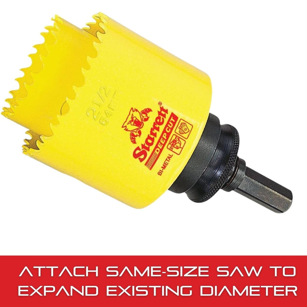 Starrett Hole Saw Arbor, Hole Enlargement