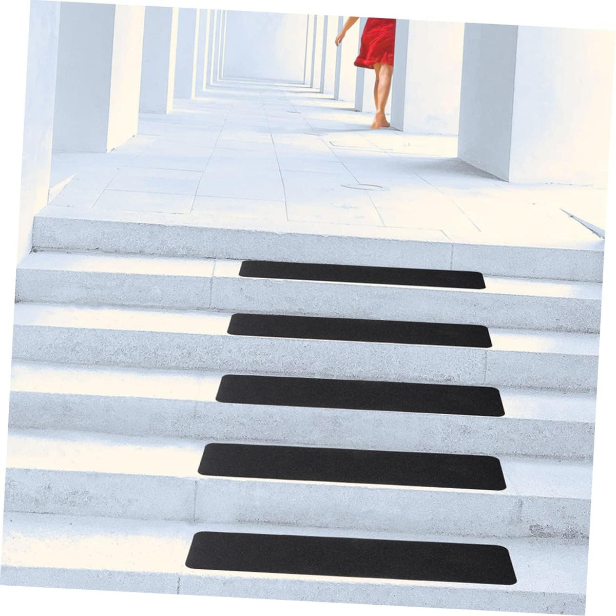 Black PVC Non Slip Safety Grip Tape for Stairs 2pcs
