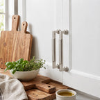 2-Pack 12-Inch(305mm) Brushed Nickel Cabinet Pulls,Heavy-Duty Solid Satin Nickel Handles for Kitchen Cabinets