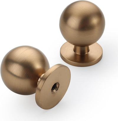 30 Pack Champagne Bronze Cabinet Knobs,Solid Round Drawer Pulls