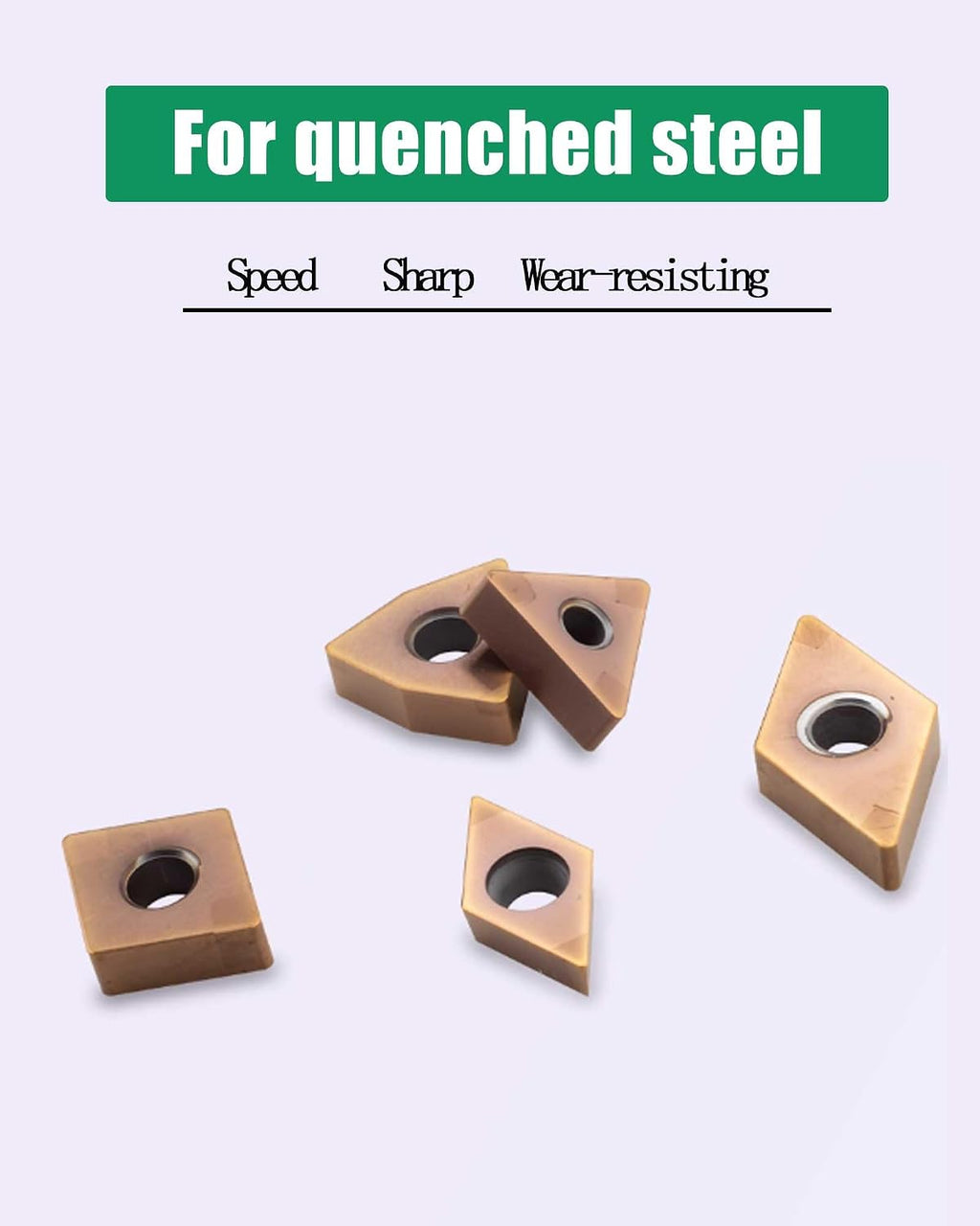 2pcs TNMG160408 CBN-6 Cubic Boron Nitride Composite Coated Inserts