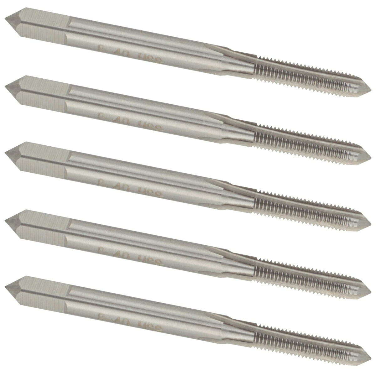 Aceteel 5pcs No 8-40 UN HSS Machine Tap Right Hand