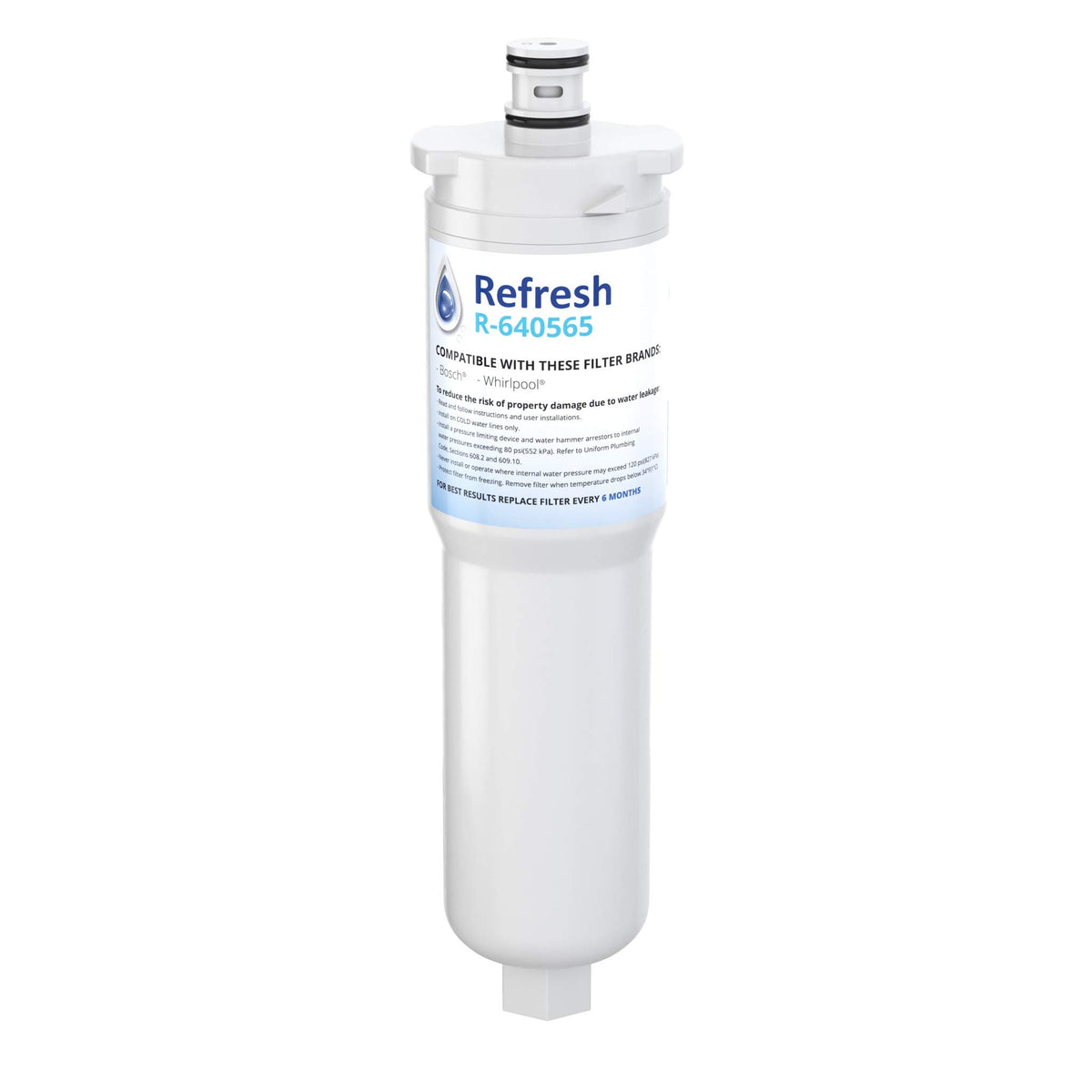 Refresh Refrigerator Water Filter Replacement for Bosch 640565, 1-Pack
