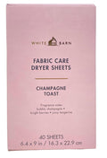 Champagne Toast Fabric Care Dryer Sheets - 40 Sheets