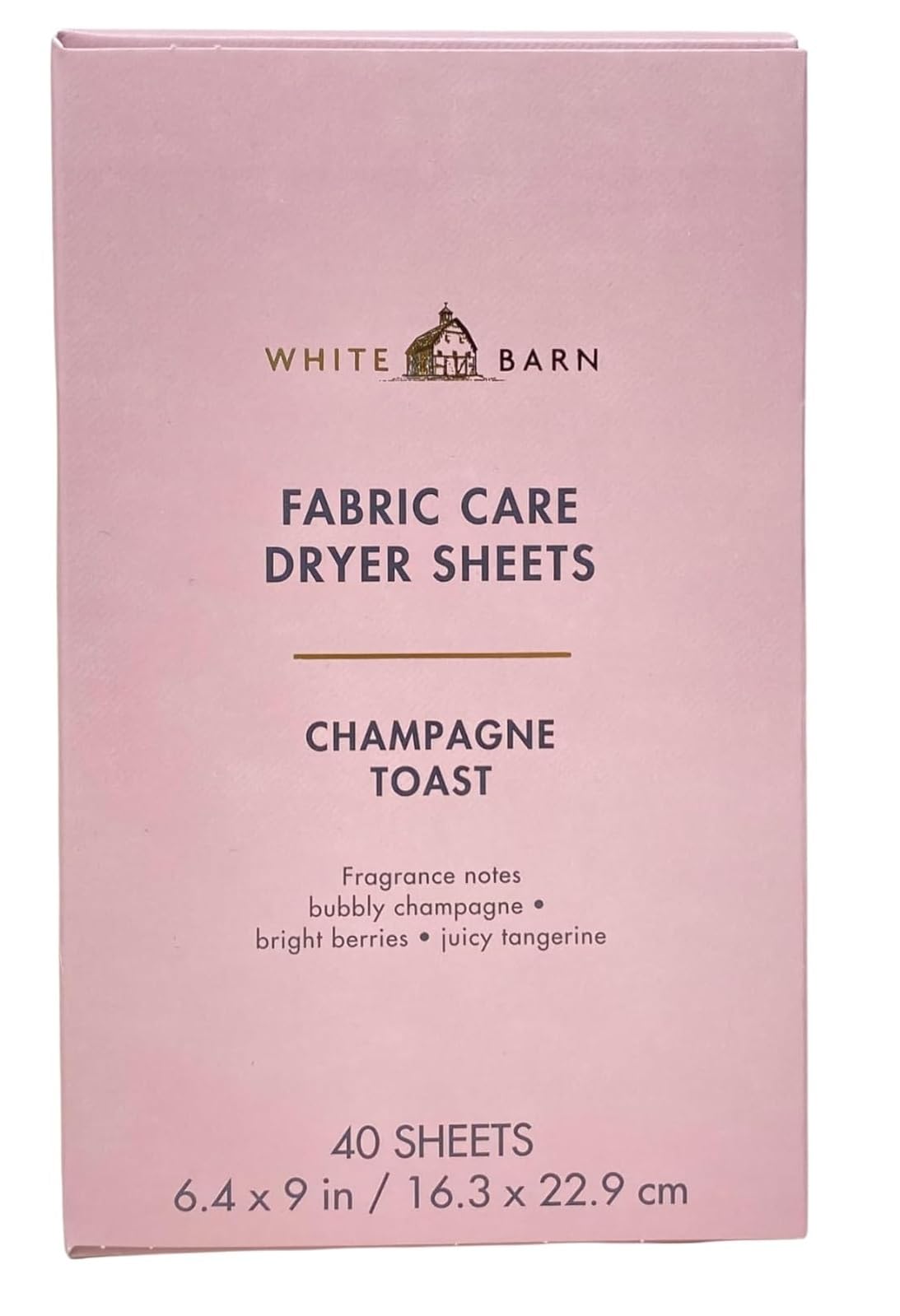 Champagne Toast Fabric Care Dryer Sheets - 40 Sheets