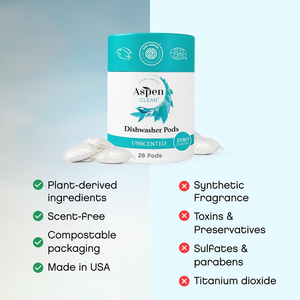 Dishwasher Detergent Pods | Unscented | 28 Count