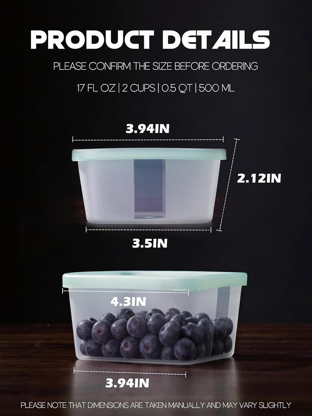 20 PCS Food Storage Containers with Lids - Reusable Meal Prep Containers Bpa-Free Freezer Lunch Boxes for Leftovers