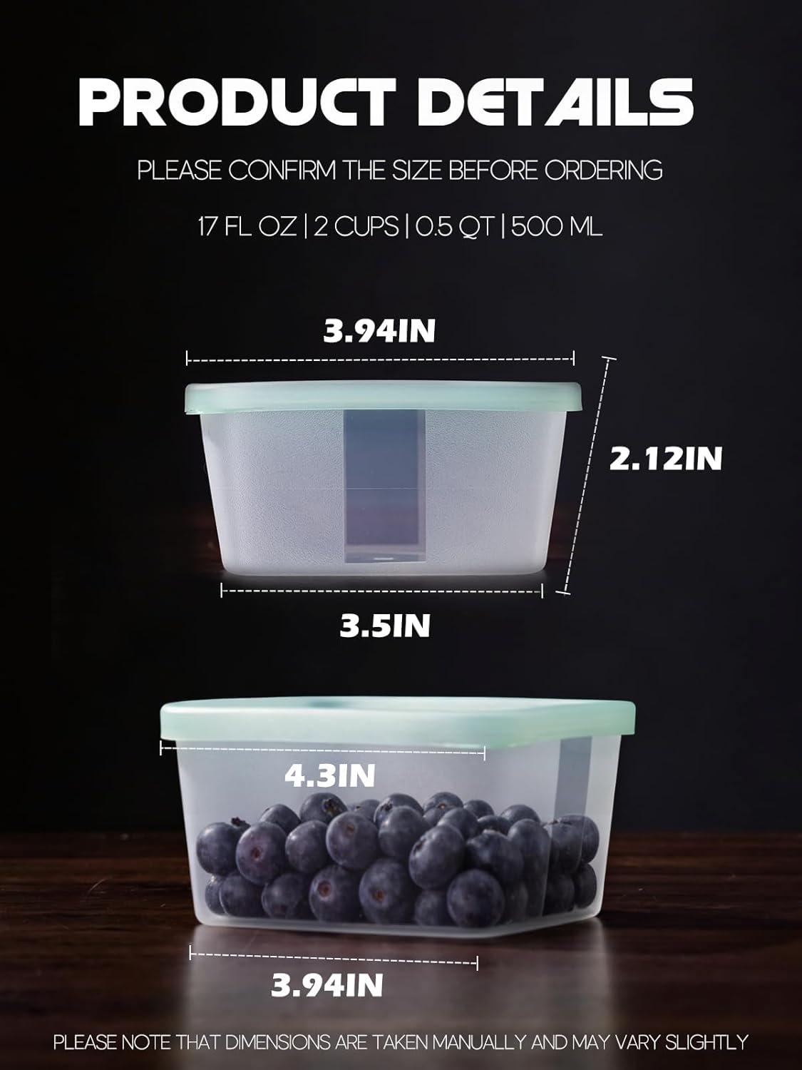 20 PCS Food Storage Containers with Lids - Reusable Meal Prep Containers Bpa-Free Freezer Lunch Boxes for Leftovers