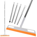 Multifunction Rubber Air Broom, Silicone Floor Squeegee, Air Broom, Rubber Squeegee with 56" Long Handle, Floor