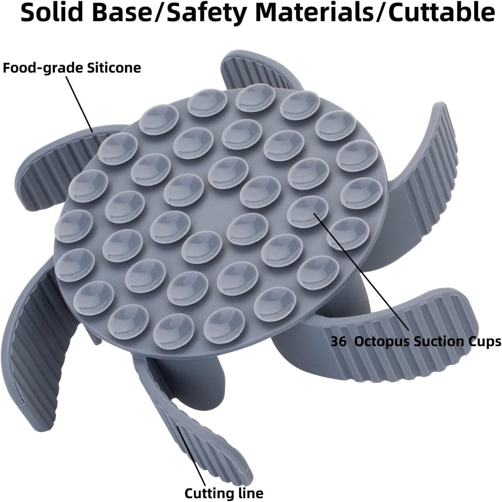 Slow Feeder Dog Bowls Insert [Octopus Suction Cups] Super Firm Slow Eating Dog Bowl [Cuttable] for Large Breed and