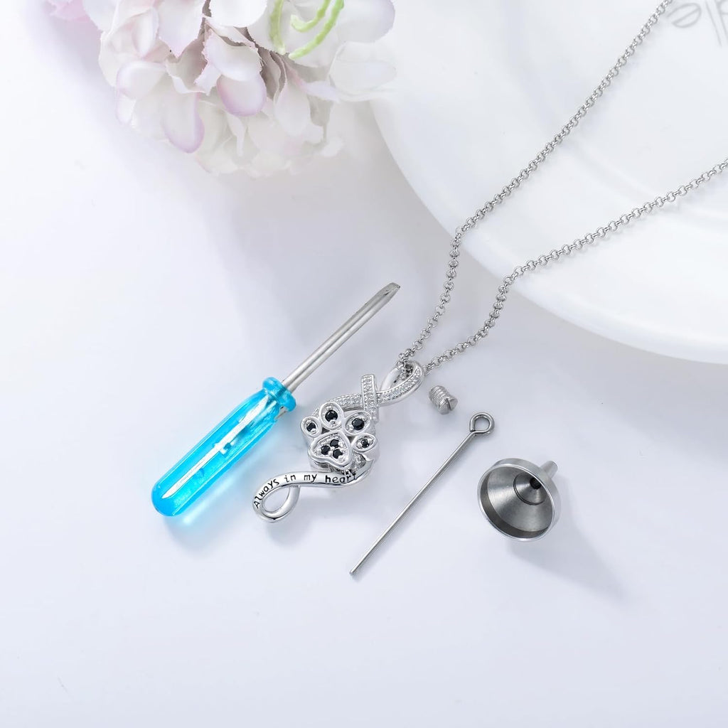 Urn Necklace for Ashes 925 Sterling Silver Butterfly Dragonfly Bee Phoenix Hummingbird Urn Necklaces Animal Crystal