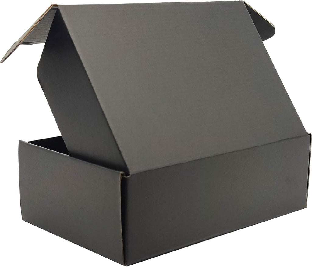 9x6x3 Shipping Boxes Set of 30, Black Mailer Corrugated Cardboard Box