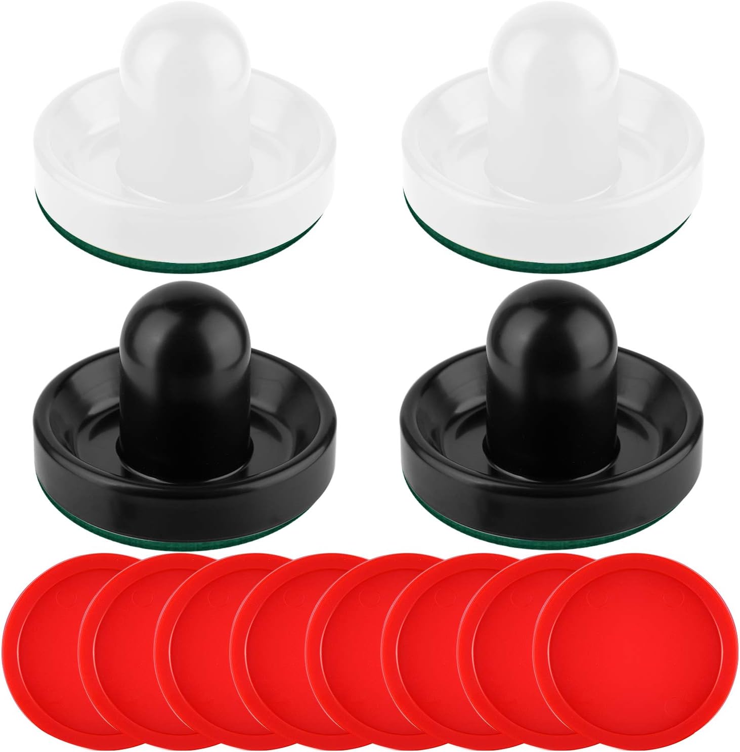Air Hockey Pushers and Pucks, Air Hockey Paddles, Goal Handles Paddles Replacement Accessories for Game Tables (4