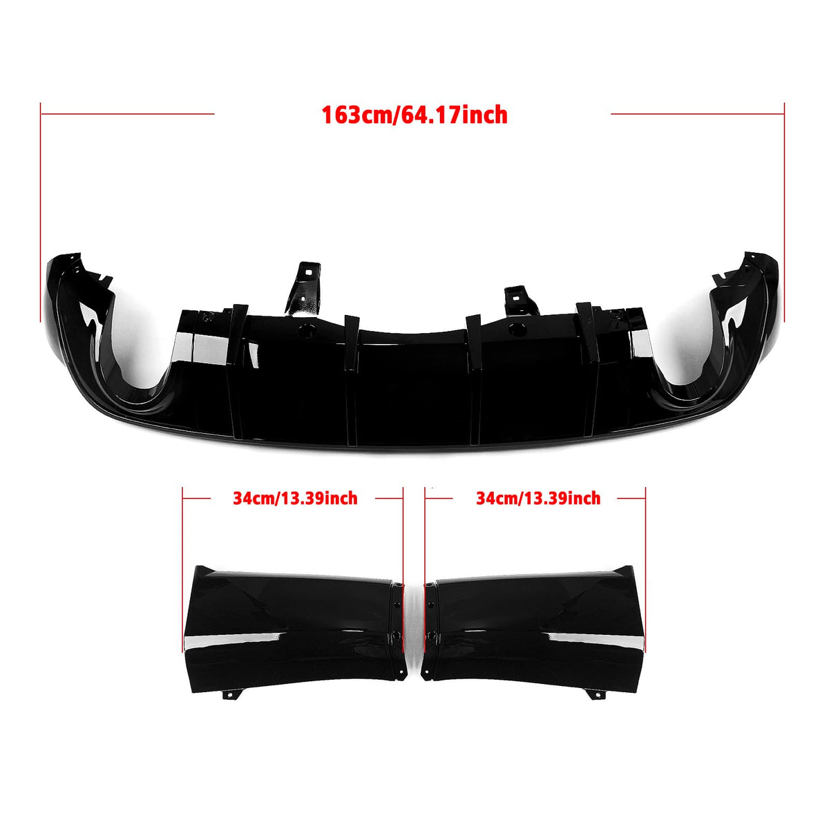 Rear Bumper Diffuser for Dodge Durango All Models R/T SRT 2011-2026