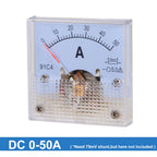 uxcell Analog Current Panel Meter DC 0-50A 91C4 Ammeter for Circuit Testing