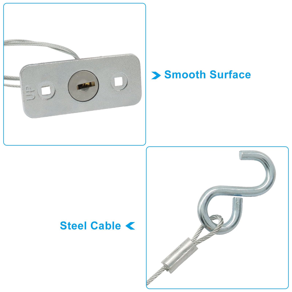 1 PCS Universal Garage Door Emergency Release Lock Kit Silver
