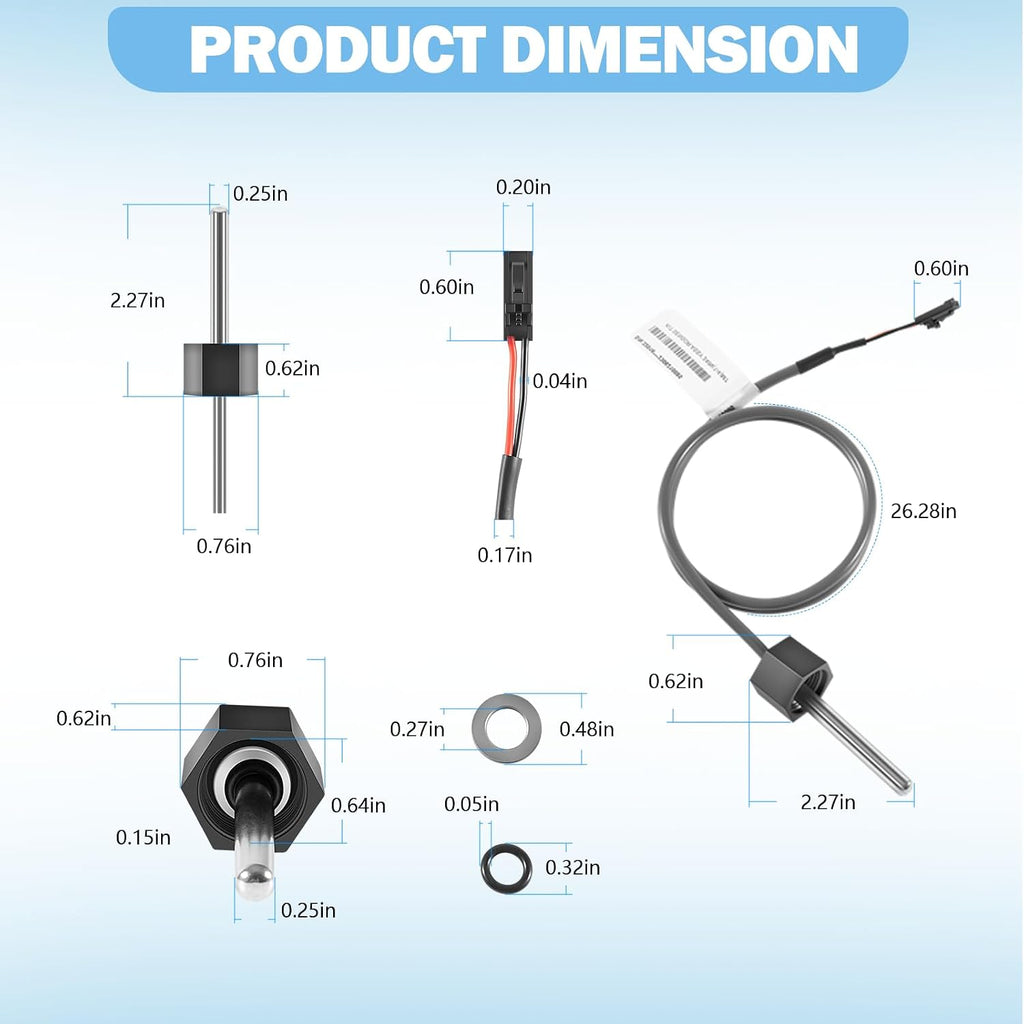 32016 Hot Tub Pool Heater Sensor for Balboa M7 Sensor Kit, Temp/High Limit