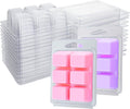 Wax Melt Containers 150PCS, 6 Cavity Square Wax Melt Clamshell | Plastic, Clear, Empty Wax Melt Molds, 6 Cavity, Bulk