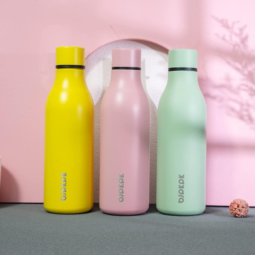 18oz Insulated Water Bottle, Stainless Steel Bottle with Carry Strap | Keep Cold & Hot Vacuum Insulation, Leak-Proof