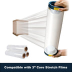 MDJ by Excell Stretch Wrap Film Dispenser with a Brake, Hand Saver for Easy Pallet Packaging, Wrap Handle for Shrink