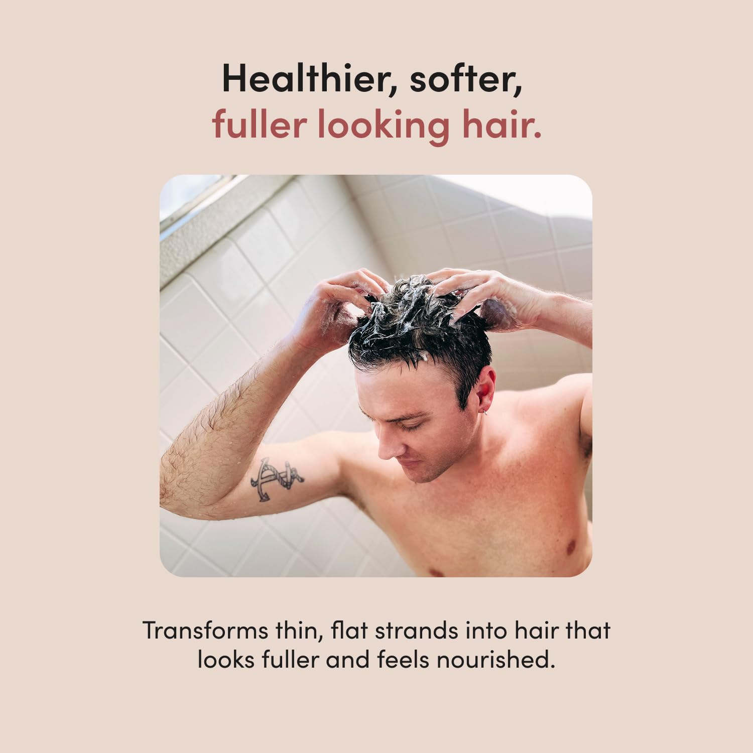 hims Thick Fix Shampoo & Conditioner Set - Saw Palmetto for Healthy Hair Growth & Thickening - Scalp Cleansing